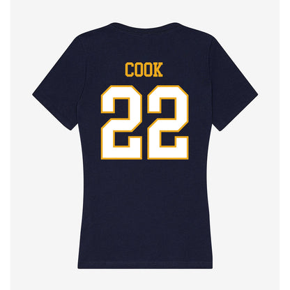 ETBU - NCAA Men's Basketball : Ethan Cook - Women's V-Neck T-Shirt-1
