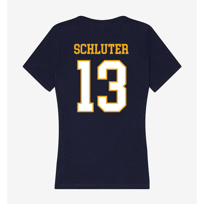 ETBU - NCAA Women's Volleyball : Carleigh Schluter - Women's V-Neck T-Shirt-1