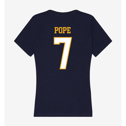 ETBU - NCAA Beach Volleyball : Brenna Pope - Women's V-Neck T-Shirt-1