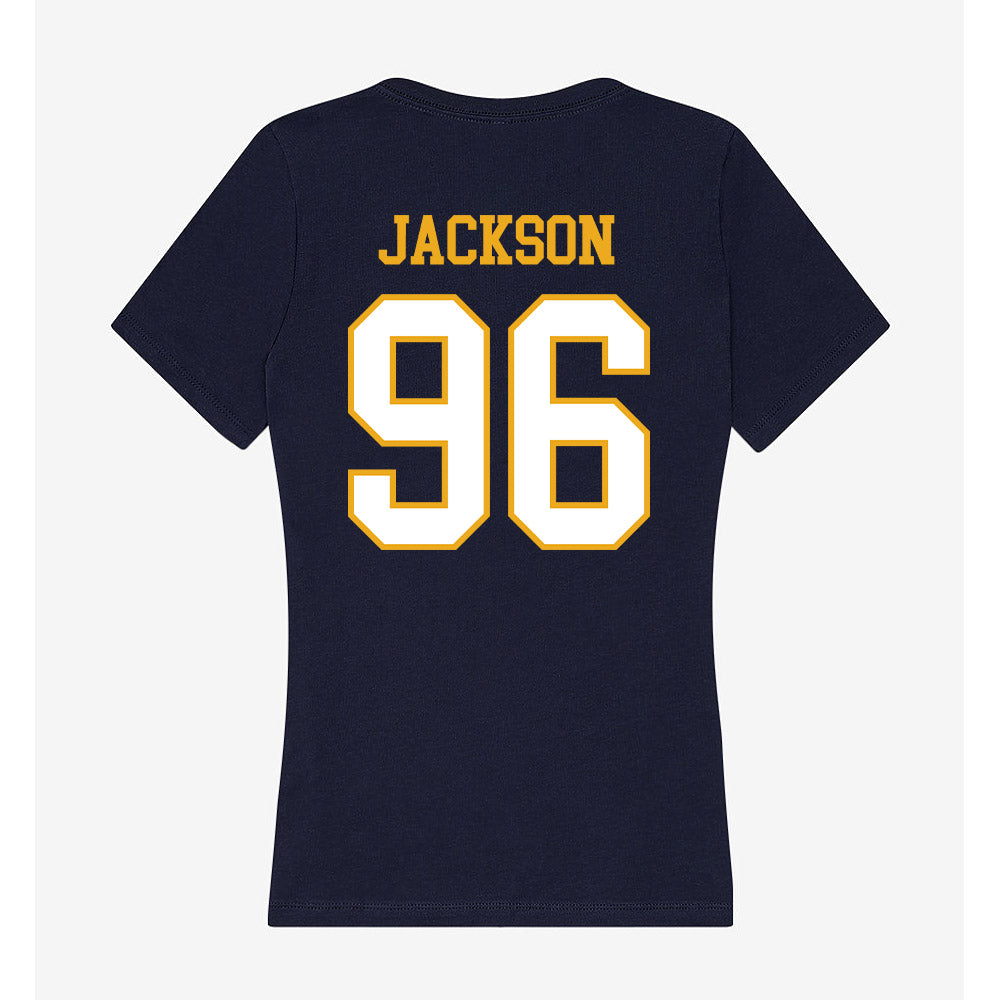 ETBU - NCAA Football : Jamaal Jr Jackson - Women's V-Neck T-Shirt-1