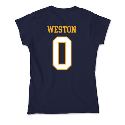 ETBU - NCAA Men's Soccer : Joshua Weston - Soft Style Women’s T-Shirt-1