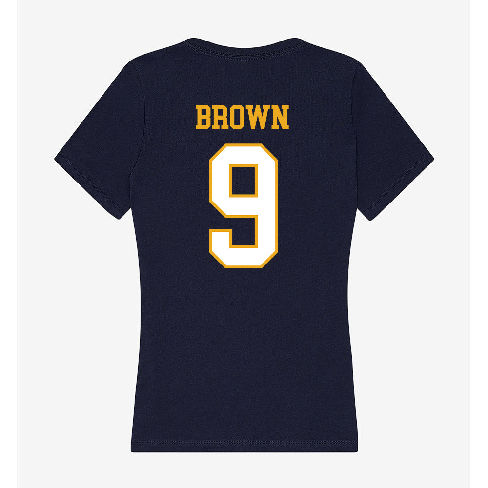 ETBU - NCAA Softball : Lanee Brown - Women's V-Neck T-Shirt-1