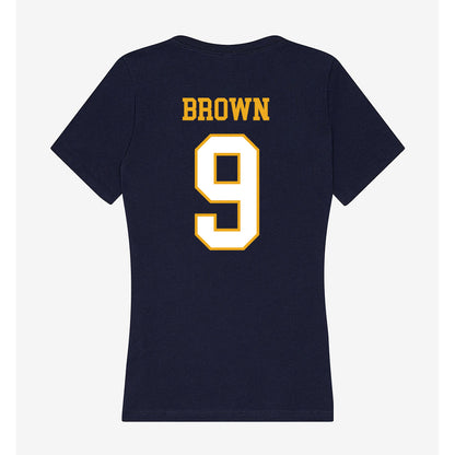 ETBU - NCAA Softball : Lanee Brown - Women's V-Neck T-Shirt-1