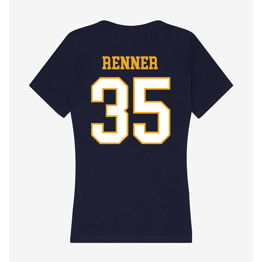 ETBU - NCAA Men's Ice Hockey : Andrew Renner - Women's V-Neck T-Shirt-1