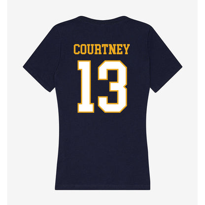 ETBU - NCAA Men's Basketball : Kyler Courtney - Women's V-Neck T-Shirt-1