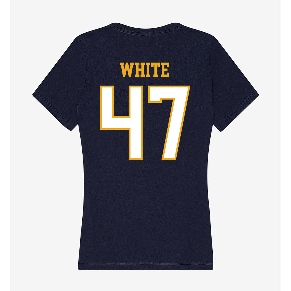 ETBU - NCAA Football : Mitchell White - Women's V-Neck T-Shirt-1