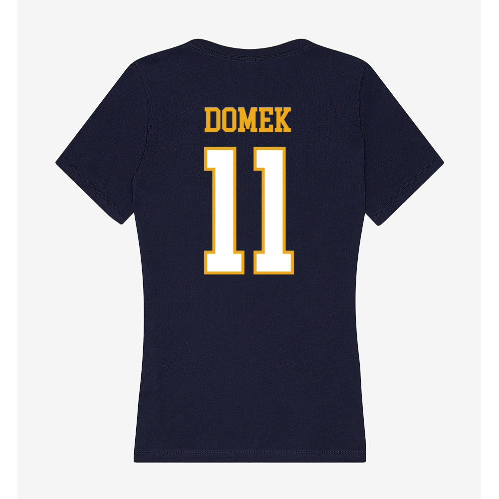 ETBU - NCAA Beach Volleyball : KK Domek - Women's V-Neck T-Shirt-1