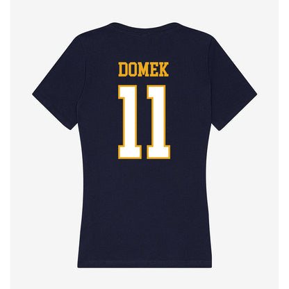 ETBU - NCAA Beach Volleyball : KK Domek - Women's V-Neck T-Shirt-1