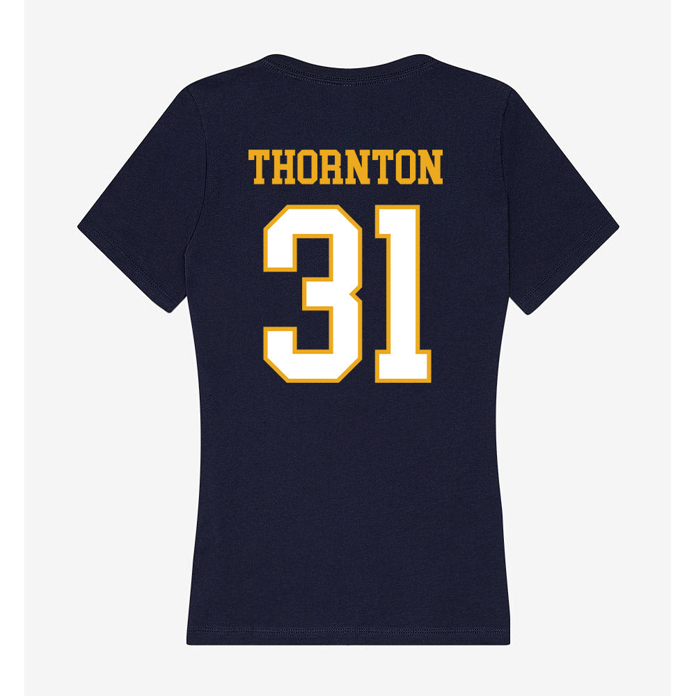 ETBU - NCAA Baseball : Isaac Thornton - Women's V-Neck T-Shirt-1