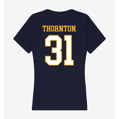 ETBU - NCAA Baseball : Isaac Thornton - Women's V-Neck T-Shirt-1