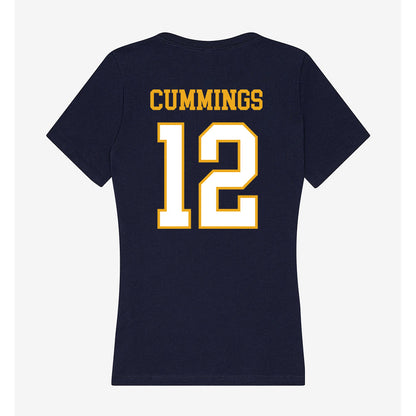 ETBU - NCAA Softball : Tauryn Cummings - Women's V-Neck T-Shirt-1