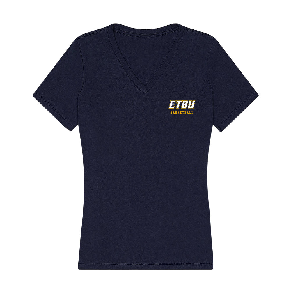 ETBU - NCAA Men's Basketball : Robert Smith - Women's V-Neck T-Shirt-0