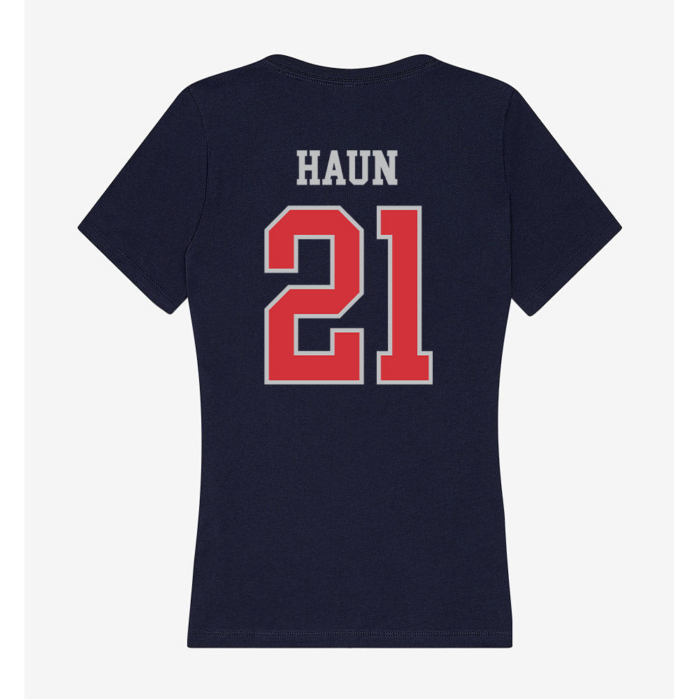 SMC - NCAA Softball : Madeline Haun - Women's V-Neck T-Shirt-1