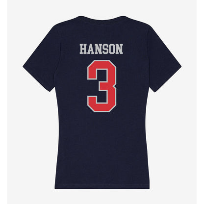 SMC - NCAA Women's Volleyball : Anna Hanson - Women's V-Neck T-Shirt-1