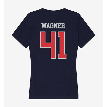 SMC - NCAA Baseball : Chase Wagner - Women's V-Neck T-Shirt-1