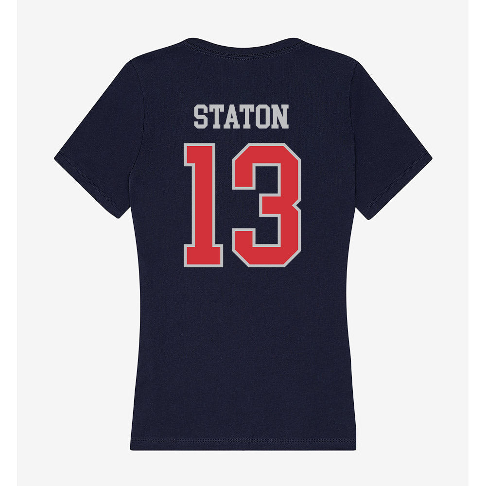 SMC - NCAA Baseball : Cam Staton - Women's V-Neck T-Shirt-1