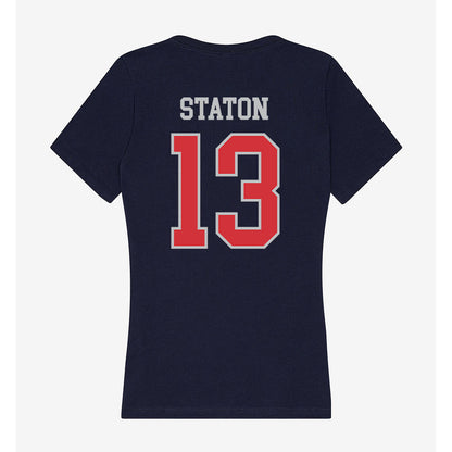 SMC - NCAA Baseball : Cam Staton - Women's V-Neck T-Shirt-1
