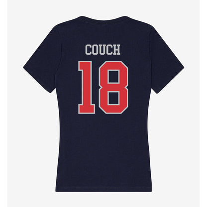 SMC - NCAA Women's Volleyball : Hannah Couch - Women's V-Neck T-Shirt-1