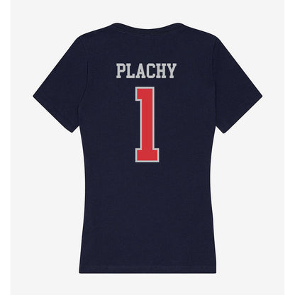 SMC - NCAA Women's Soccer : kate plachy - Women's V-Neck T-Shirt-1