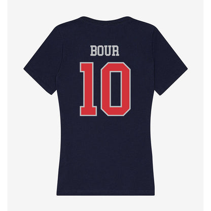SMC - NCAA Beach Volleyball : Angelina Bour - Women's V-Neck T-Shirt-1