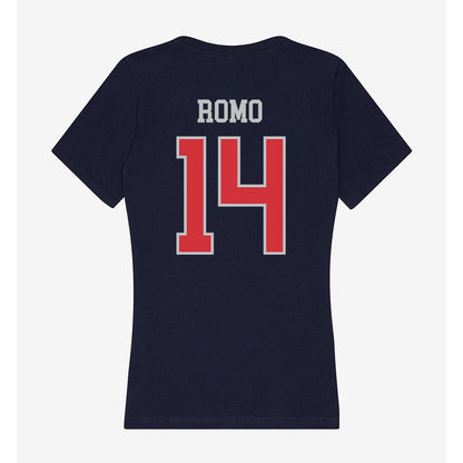 SMC - NCAA Women's Soccer : Micaela Romo - Women's V-Neck T-Shirt-1