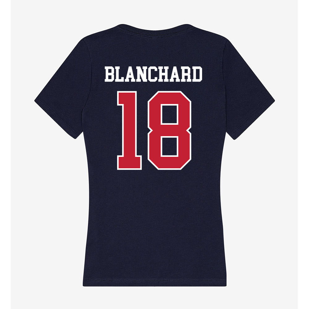 Utah Tech - NCAA Women's Soccer : Emily Blanchard - Women's V-Neck T-Shirt-1
