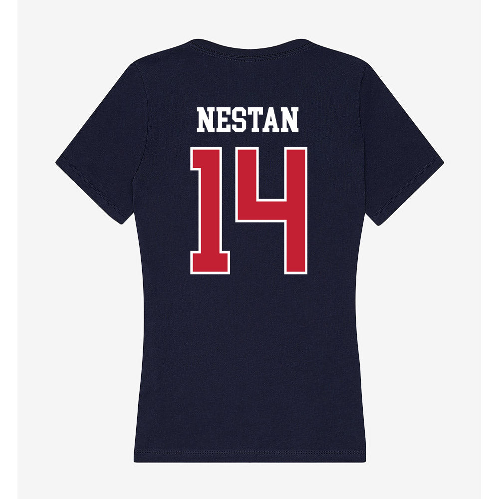 Utah Tech - NCAA Football : Jodi Nestan Nestan - Women's V-Neck T-Shirt-1