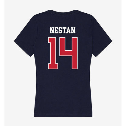 Utah Tech - NCAA Football : Jodi Nestan Nestan - Women's V-Neck T-Shirt-1
