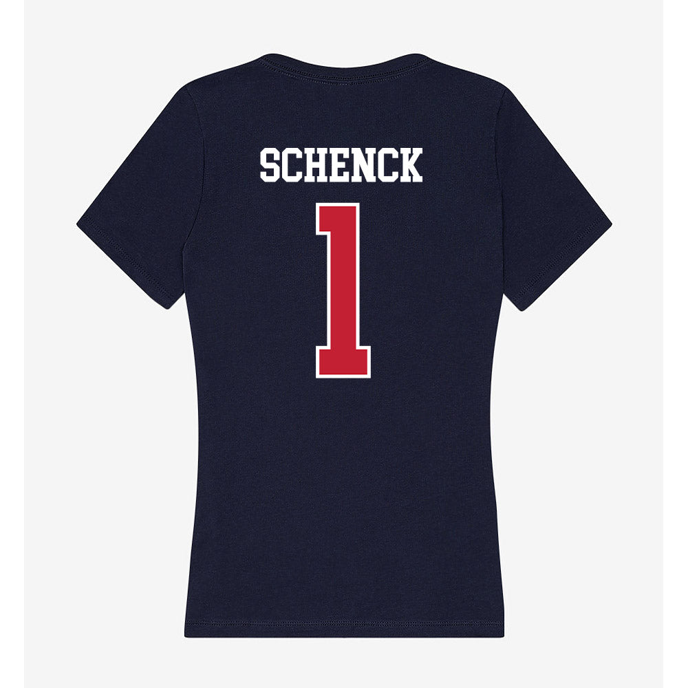 Utah Tech - NCAA Men's Basketball : Hunter Schenck - Women's V-Neck T-Shirt-1