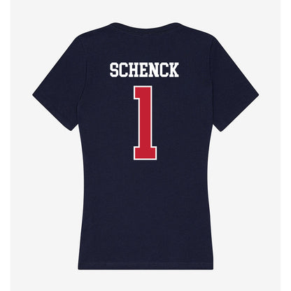 Utah Tech - NCAA Men's Basketball : Hunter Schenck - Women's V-Neck T-Shirt-1