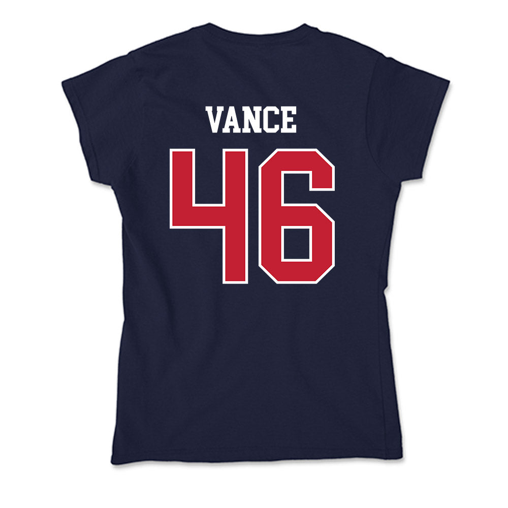 Utah Tech - NCAA Football : Andrew Vance - Soft Style Women’s T-Shirt-1