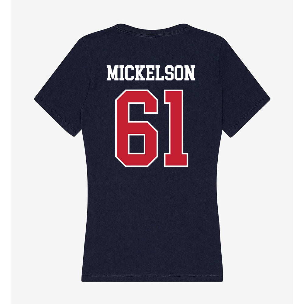 Utah Tech - NCAA Football : Connor Mickelson - Women's V-Neck T-Shirt-1