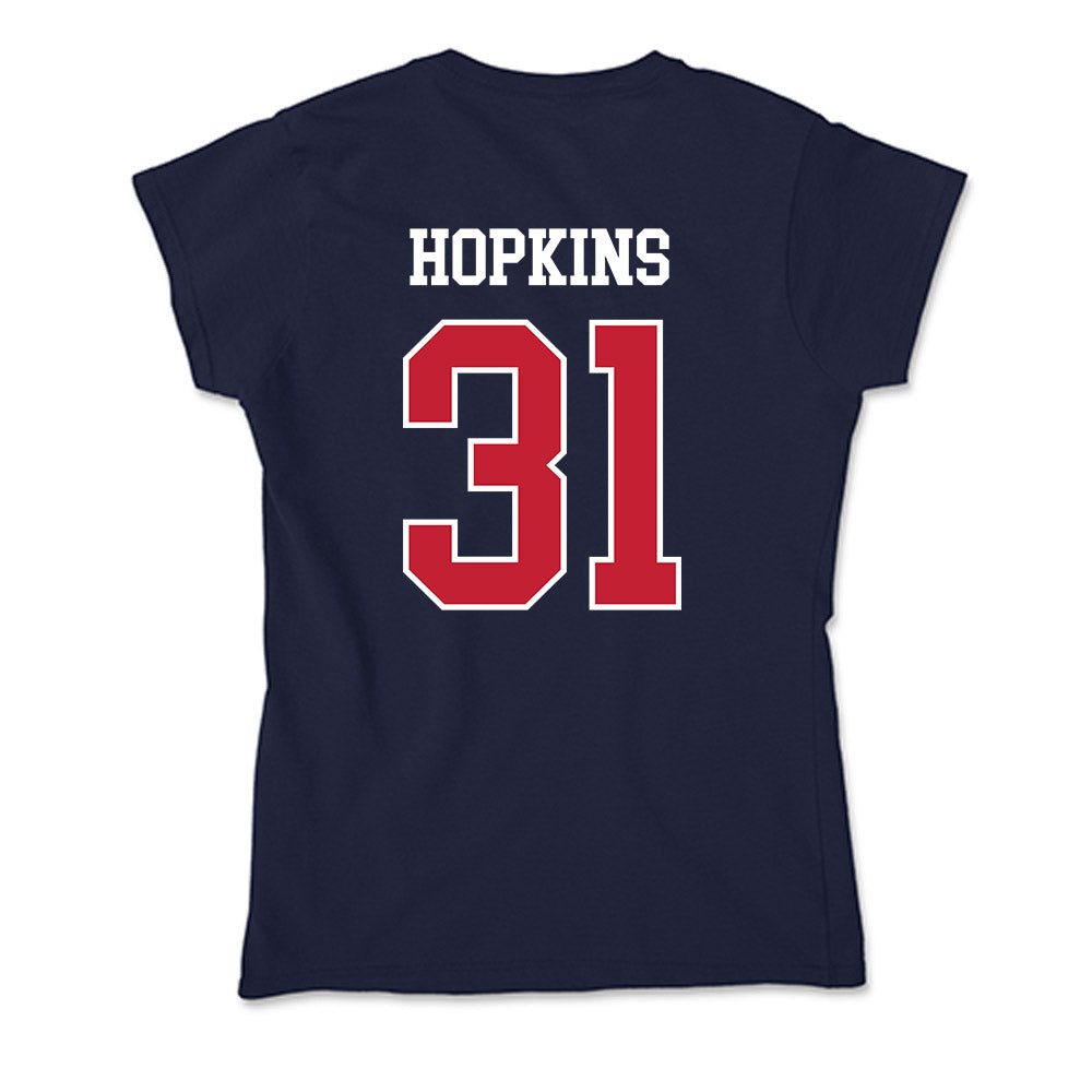Utah Tech - NCAA Men's Soccer : Alemayehu Hopkins - Soft Style Women’s T-Shirt-1
