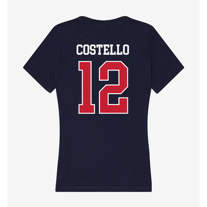 Utah Tech - NCAA Football : Devin Costello - Women's V-Neck T-Shirt-1