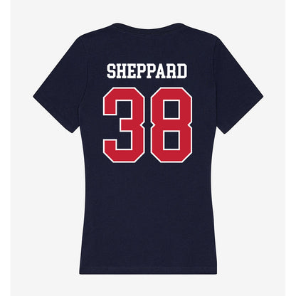 Utah Tech - NCAA Baseball : David Sheppard - Women's V-Neck T-Shirt-1