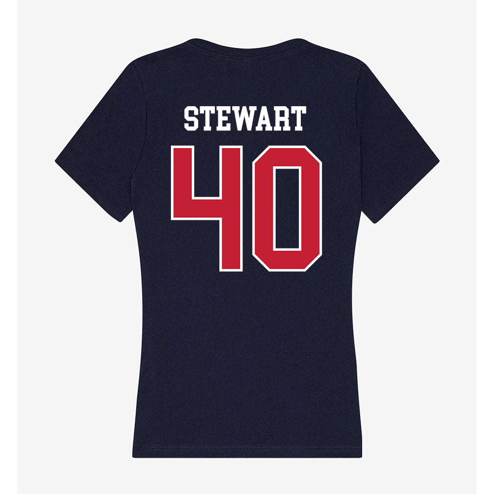 Utah Tech - NCAA Baseball : Finnegan Stewart - Women's V-Neck T-Shirt-1