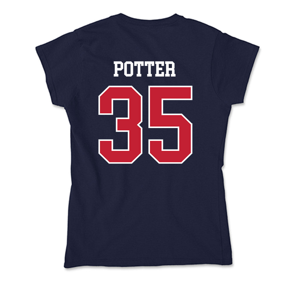 Utah Tech - NCAA Men's Basketball : Ethan Potter - Soft Style Women’s T-Shirt-1