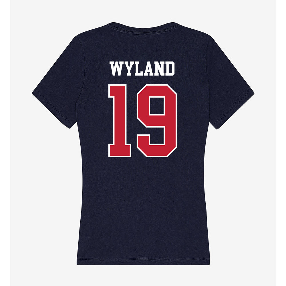 Utah Tech - NCAA Baseball : Brandon Wyland - Women's V-Neck T-Shirt-1