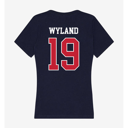 Utah Tech - NCAA Baseball : Brandon Wyland - Women's V-Neck T-Shirt-1
