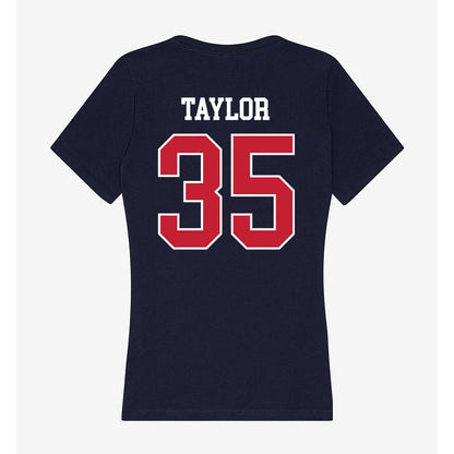 Utah Tech - NCAA Football : Damon Taylor - Women's V-Neck T-Shirt-1