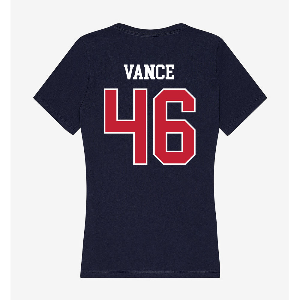 Utah Tech - NCAA Football : Andrew Vance - Women's V-Neck T-Shirt-1
