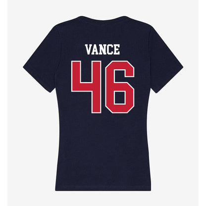 Utah Tech - NCAA Football : Andrew Vance - Women's V-Neck T-Shirt-1