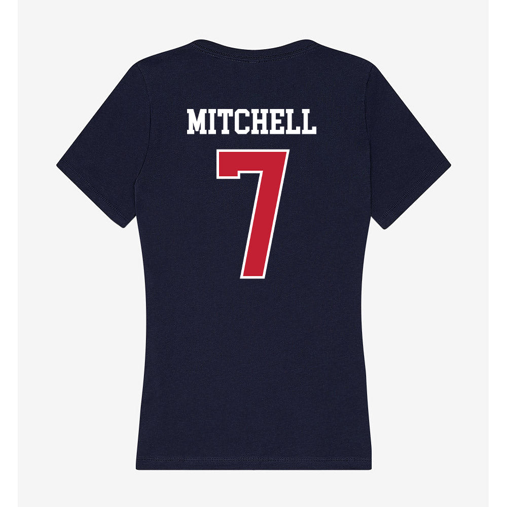 Utah Tech - NCAA Football : Jakheo Mitchell - Women's V-Neck T-Shirt-1