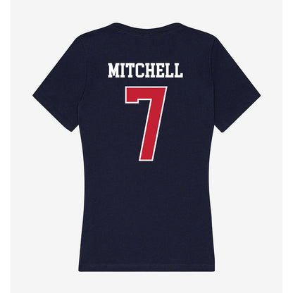 Utah Tech - NCAA Football : Jakheo Mitchell - Women's V-Neck T-Shirt-1