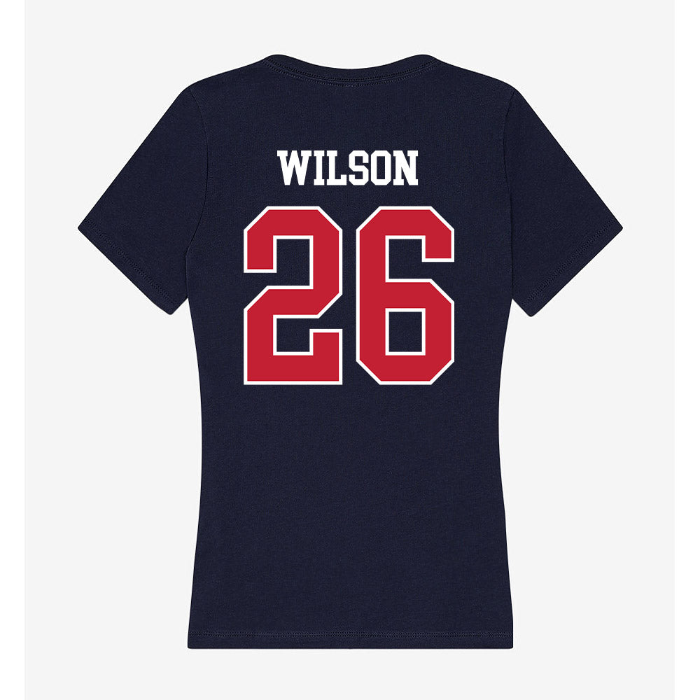 Utah Tech - NCAA Softball : Lexie Wilson - Women's V-Neck T-Shirt-1