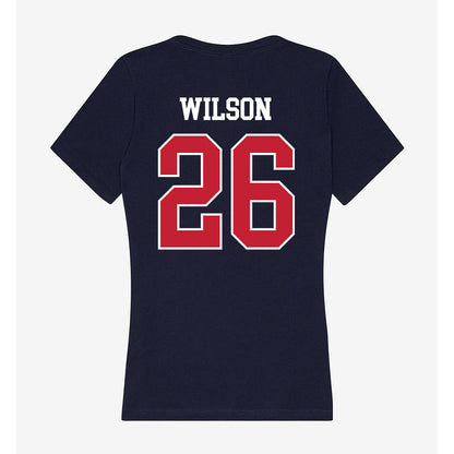 Utah Tech - NCAA Softball : Lexie Wilson - Women's V-Neck T-Shirt-1
