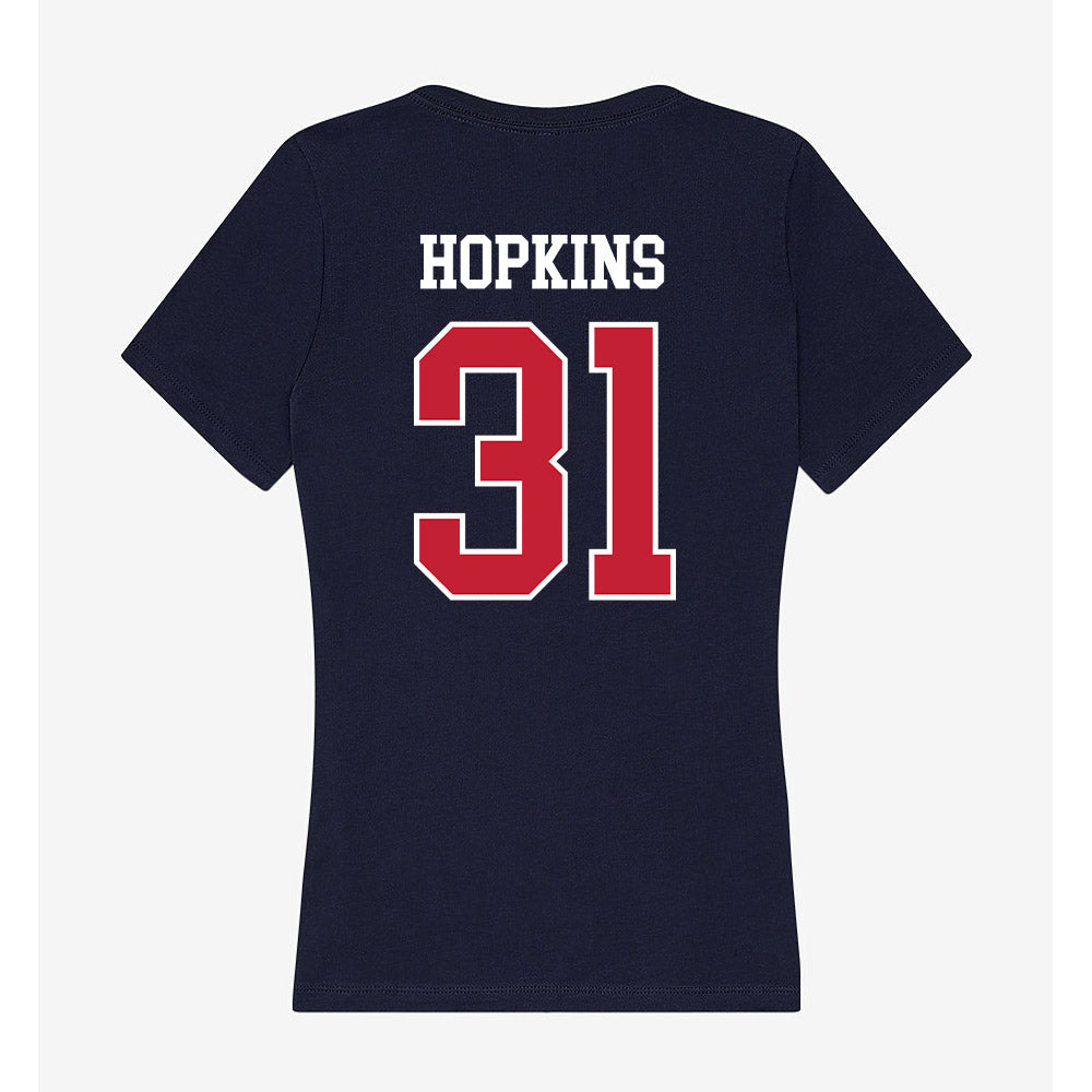Utah Tech - NCAA Men's Soccer : Alemayehu Hopkins - Women's V-Neck T-Shirt-1