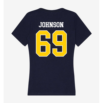 Toledo - NCAA Football : Dominic Johnson - Women's V-Neck T-Shirt-1