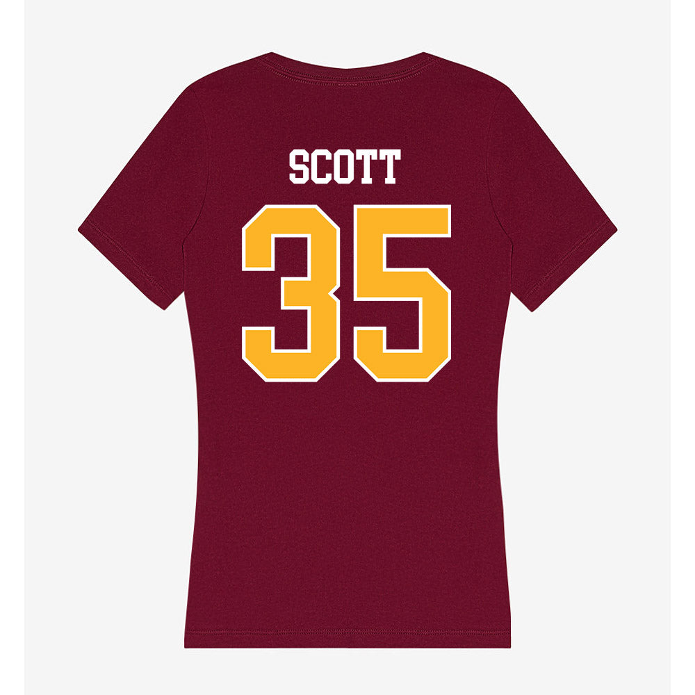 Bethune - NCAA Baseball : Caleb Scott - Women's V-Neck T-Shirt-1