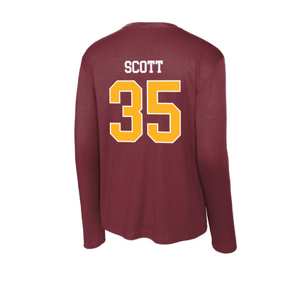 Bethune - NCAA Baseball : Caleb Scott - Activewear Long Sleeve T-Shirt-1